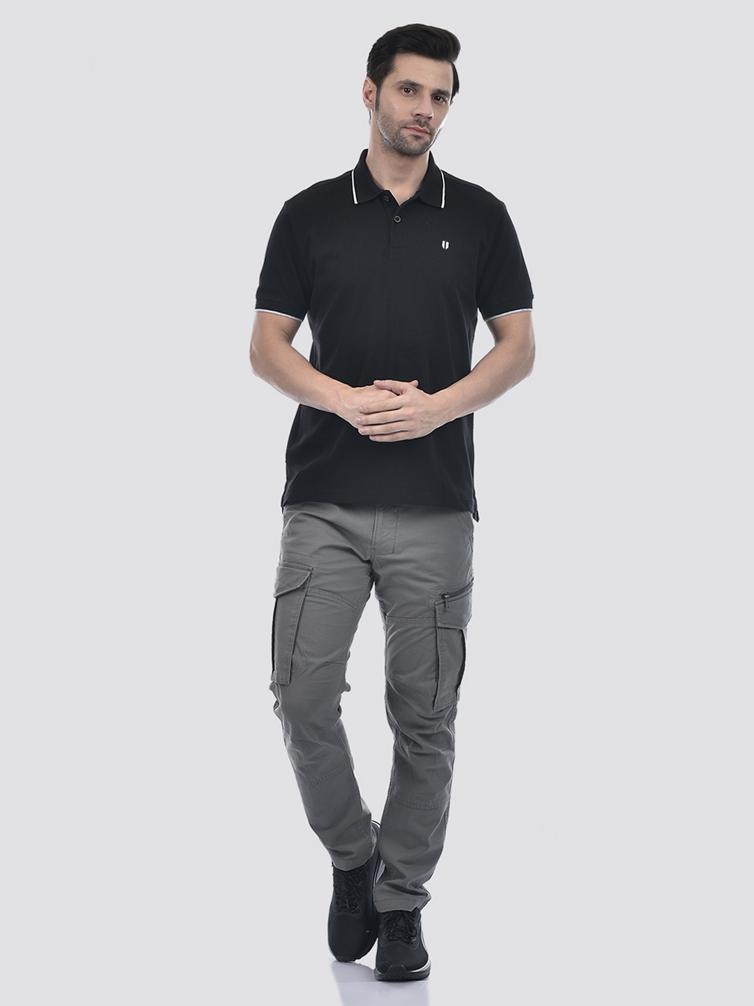 Numero Uno Men's Half Sleeve Regular Fit Black Polo T-Shirt